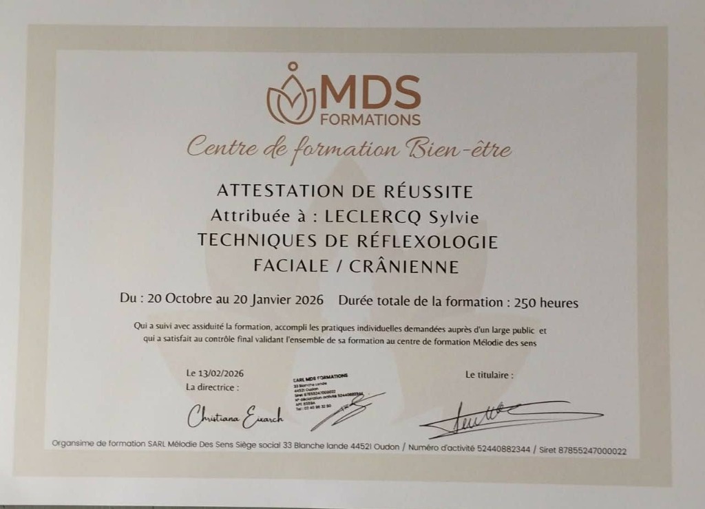 photo diplome SYLVIE LECLERCQ