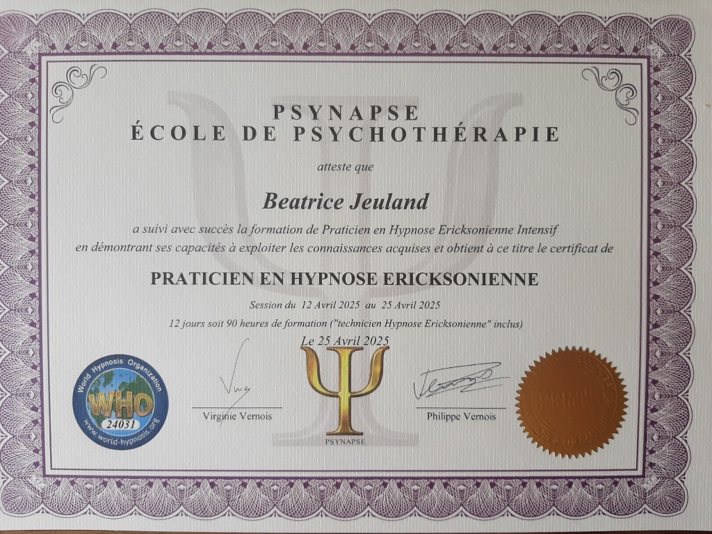 photo diplome Béatrice JEULAND