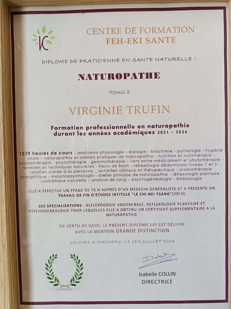 photo diplome Virginie trufin