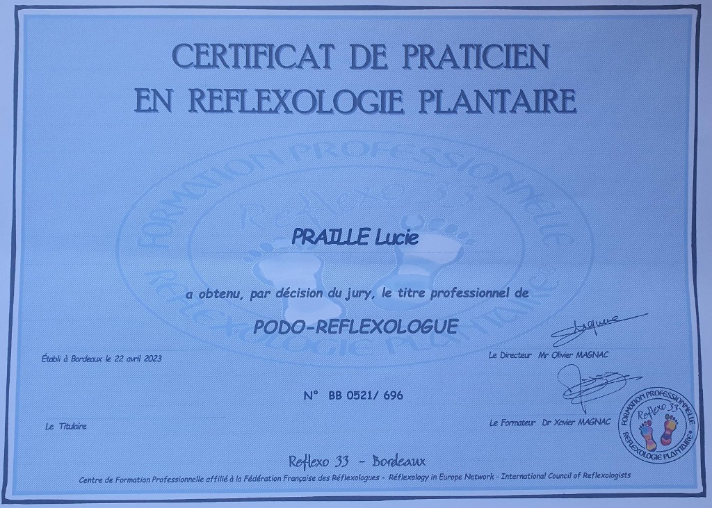 photo diplome Lucie Praille