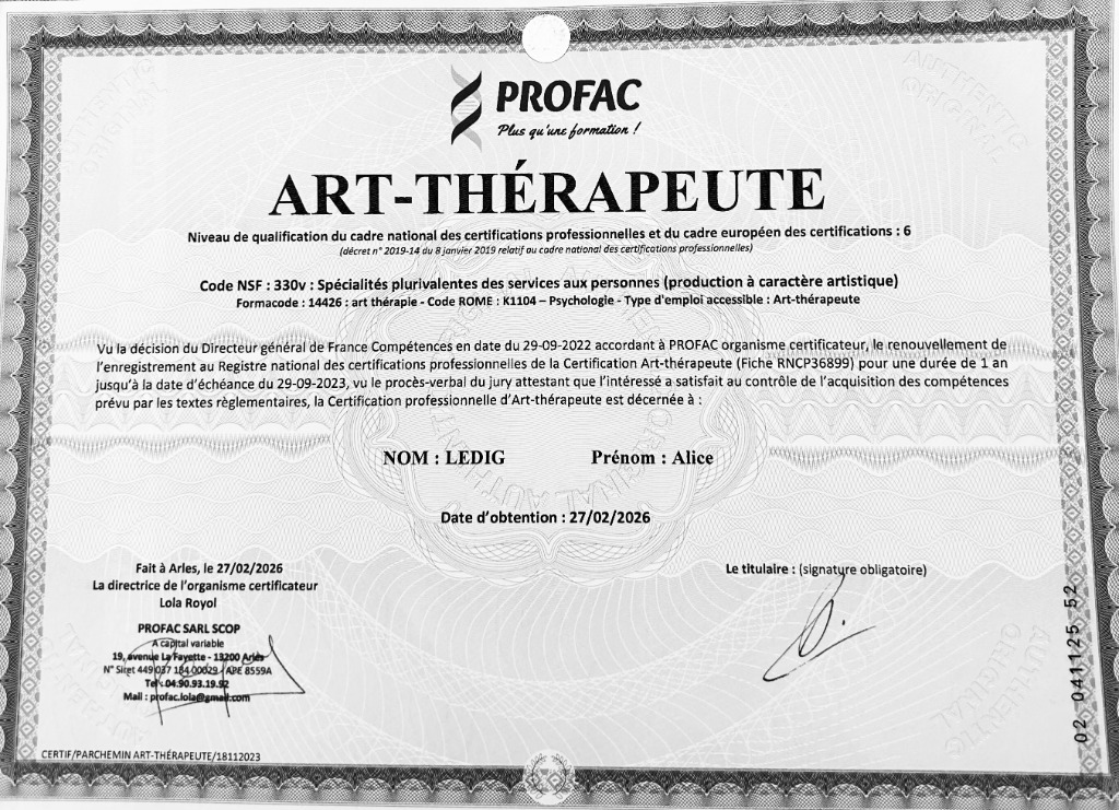 photo diplome Alice ledig