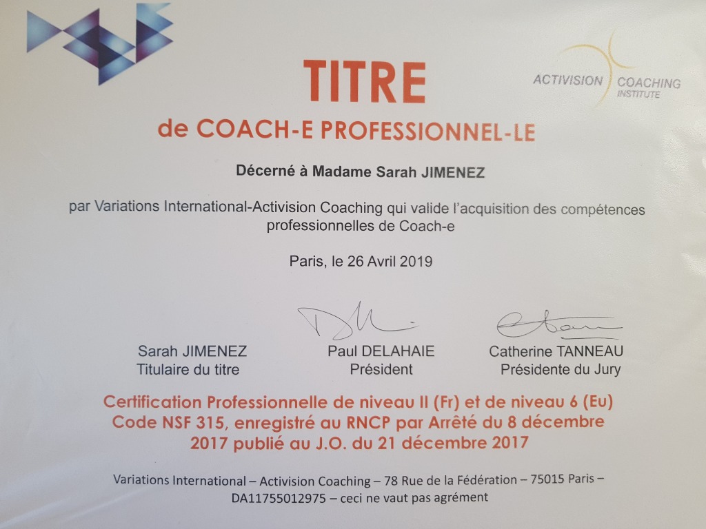 photo activite Sarah Jimenez