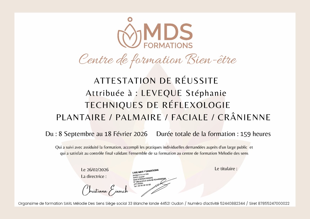 photo diplome Stéphanie LEVEQUE