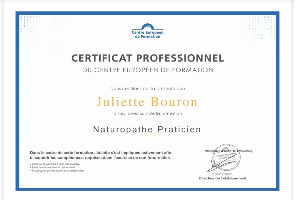 photo diplome Bouron Juliette