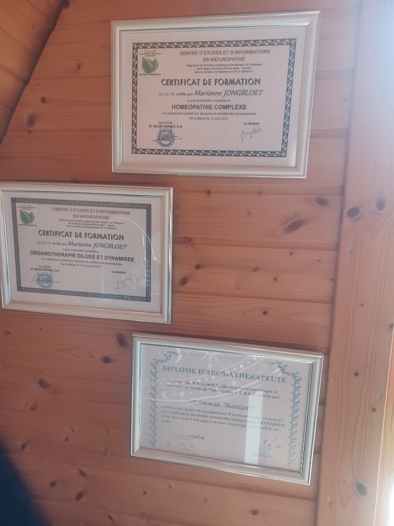 photo diplome Naturopathe- Herboriste Jongbloet Marianne