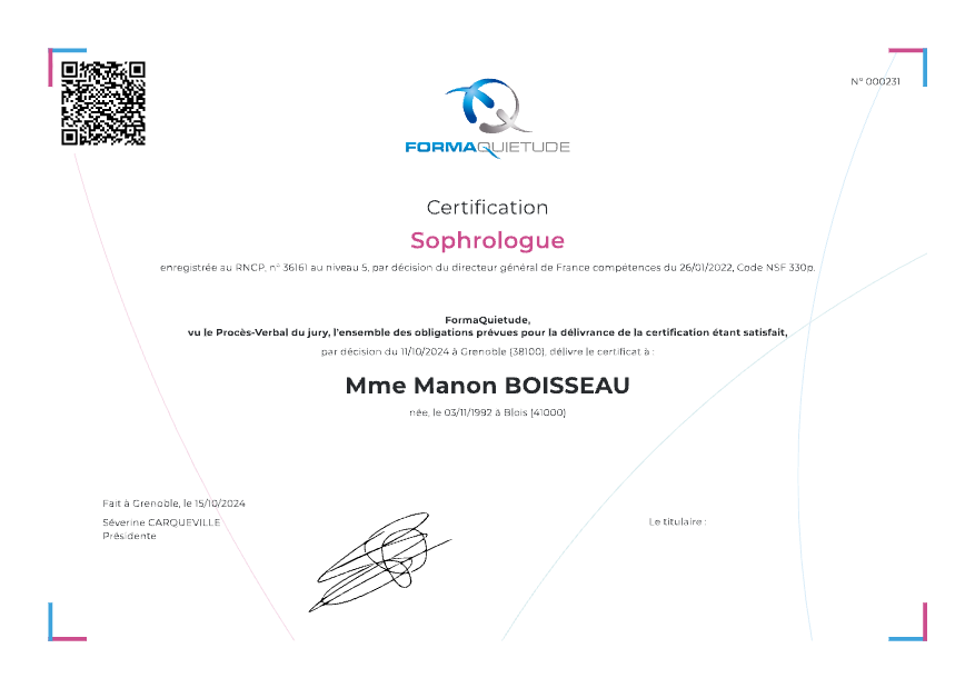 photo diplome Manon Boisseau