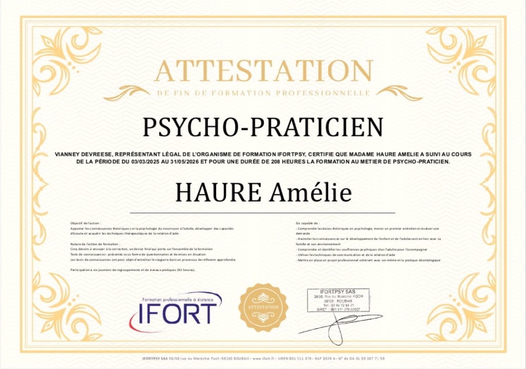 photo diplome Amélie HAURE