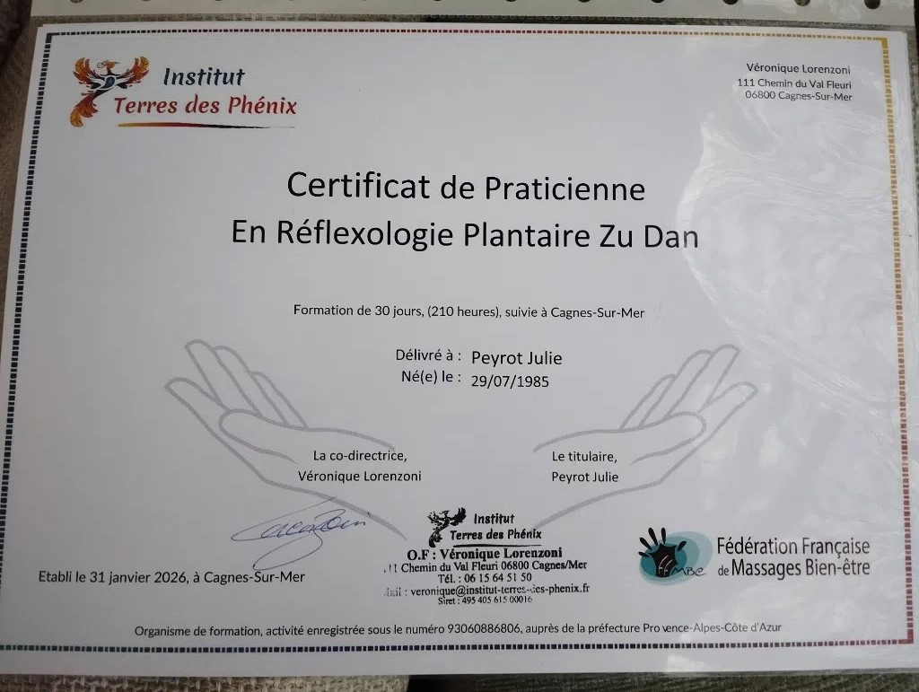 photo diplome Julie Peyrot