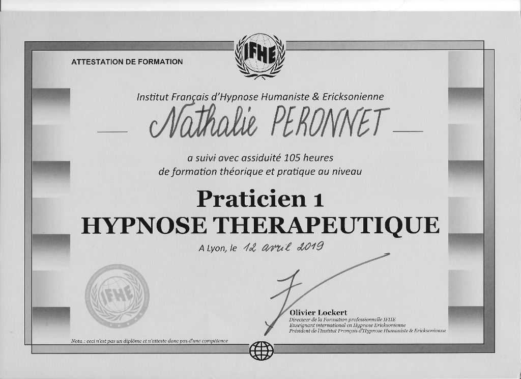 photo diplome Nathalie Péronnet