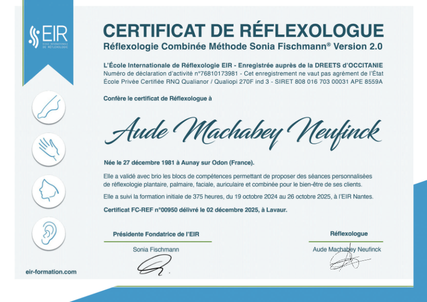 photo diplome Aude NEUFINCK