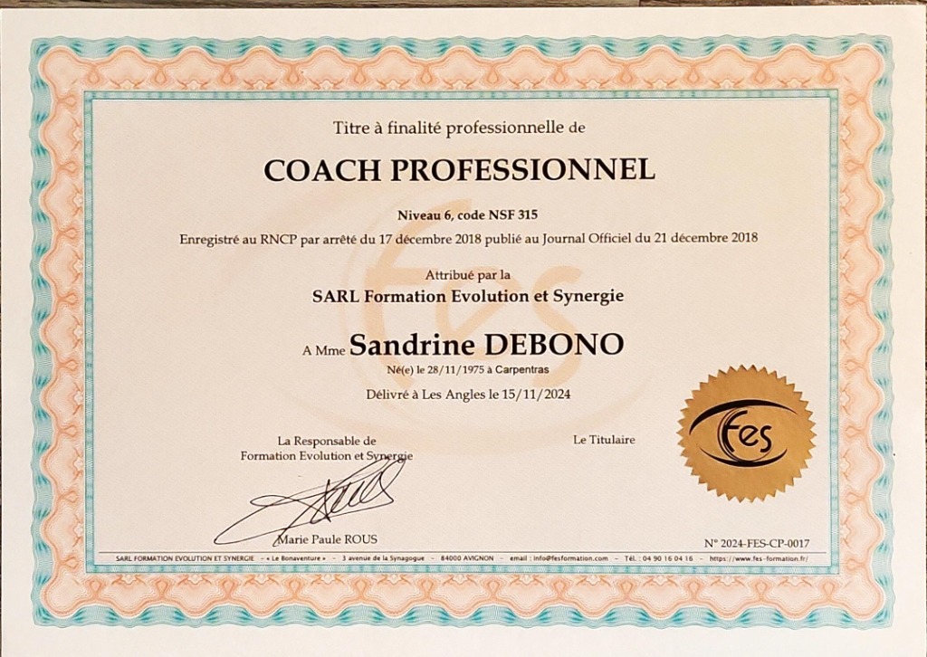 photo diplome Sandrine Gomez