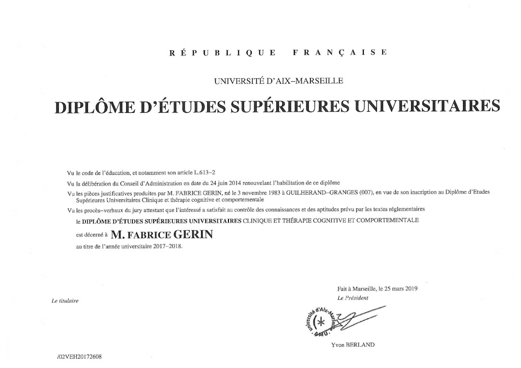 photo diplome Fabrice Gerin