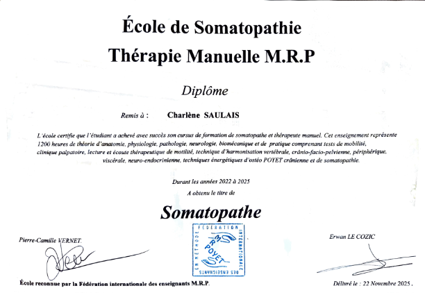 photo diplome Charlène Saulais 