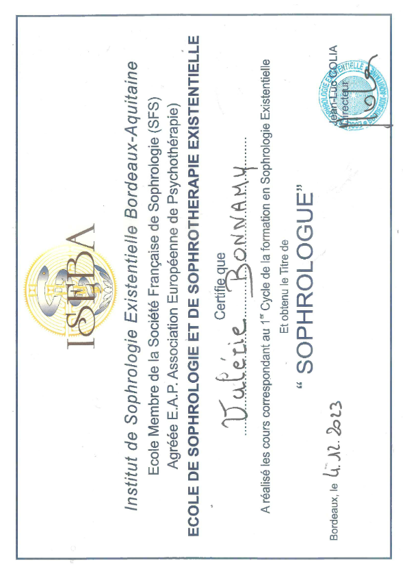 photo diplome Valerie Bonnamy