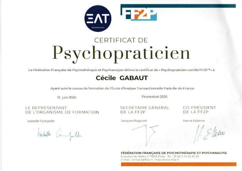 photo diplome Cécile Gabaut