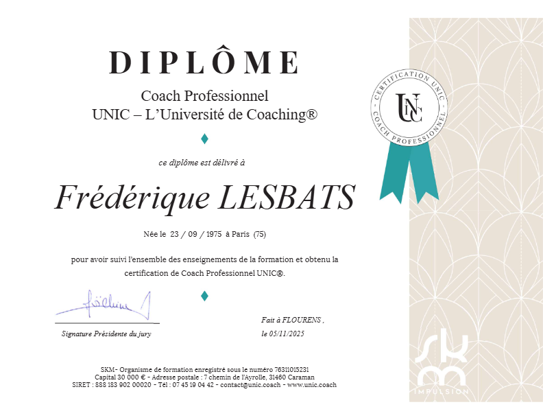 photo diplome Frédérique Lesbats