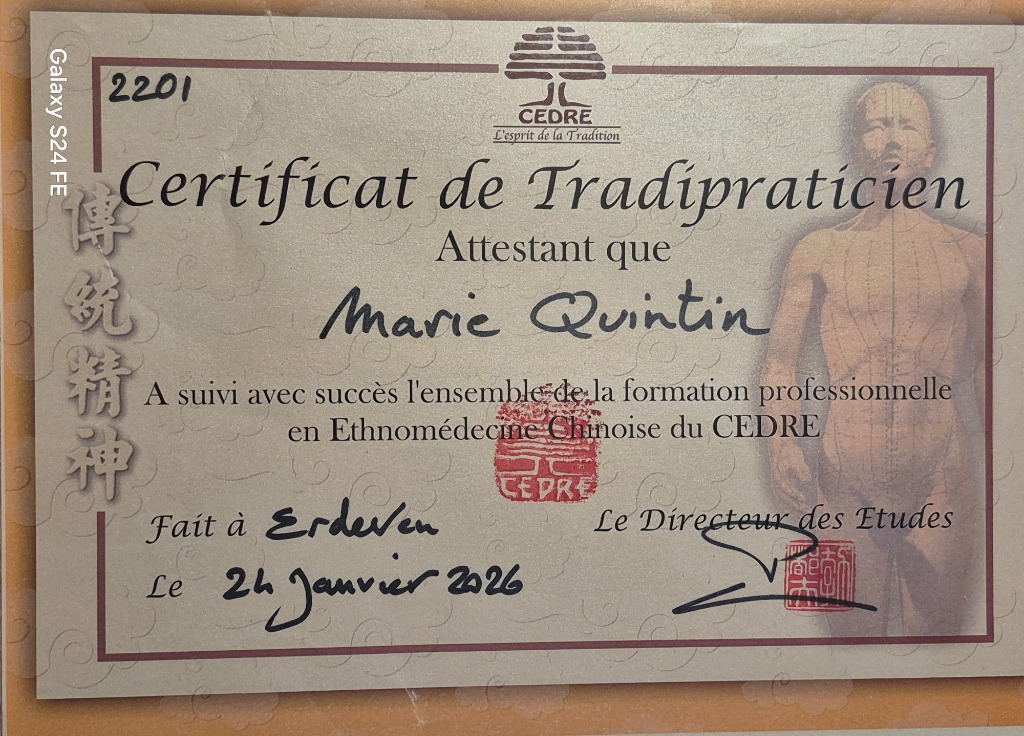 photo diplome Marie QUINTIN