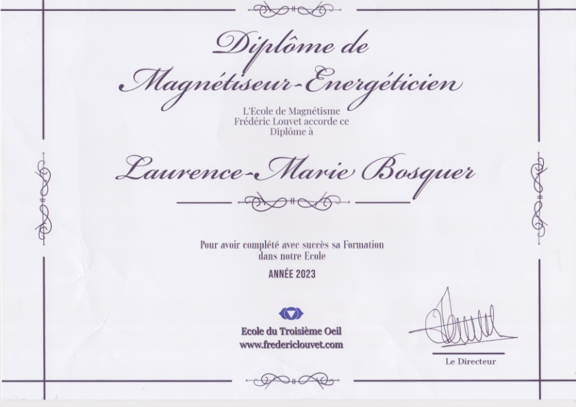 photo diplome Laurence-Marie Bosquer