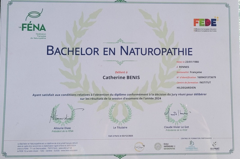 photo diplome Catherine Benis 