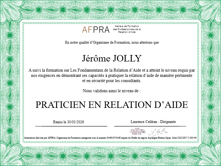 photo diplome Ecoute et Soutien