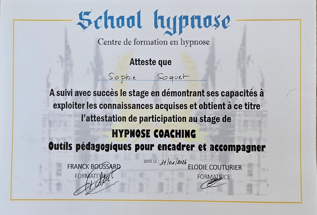 photo diplome Sophie Soquet