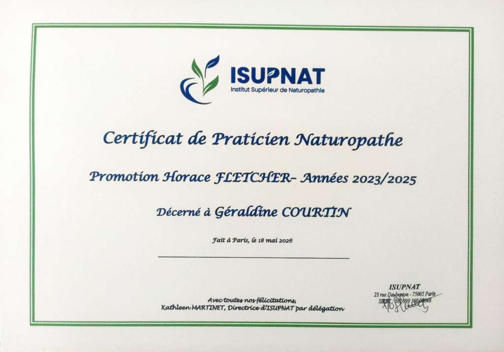 photo diplome Géraldine Courtin