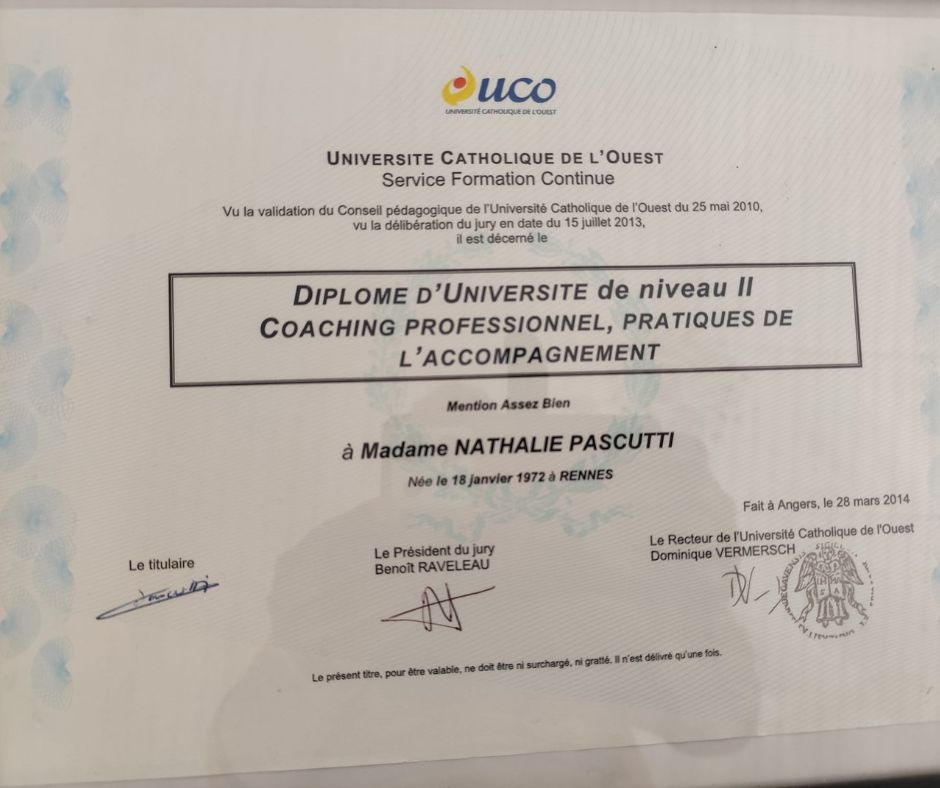 photo diplome Nathalie PASCUTTI CASTILLAN