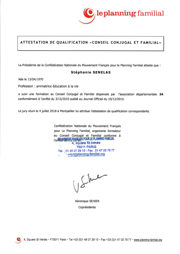 photo diplome Stéphanie Sénélas