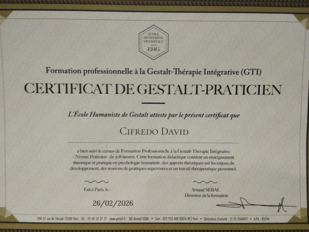 photo diplome David Cifredo