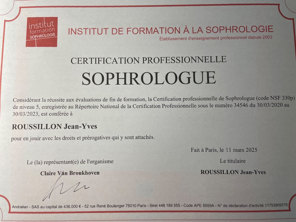 photo diplome Jean-Yves Roussillon 