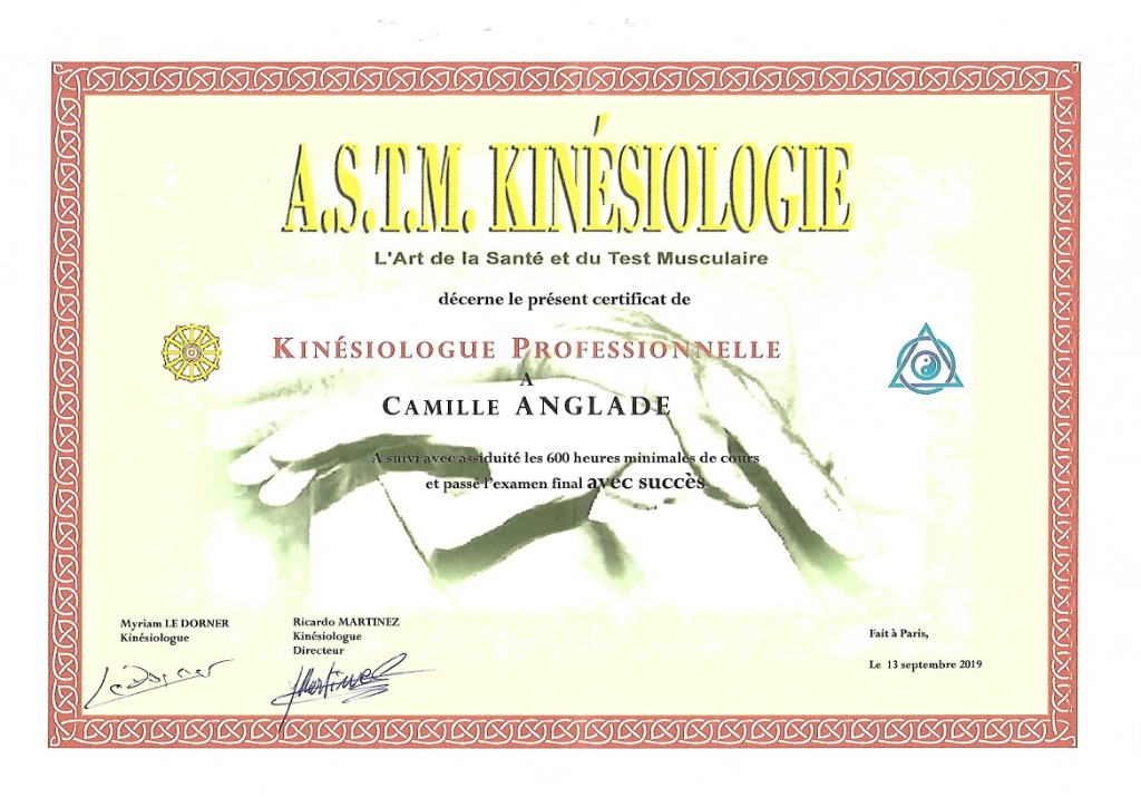 photo diplome Camille Anglade Gaillard