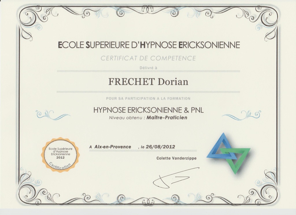 photo diplome Dorian Frechet