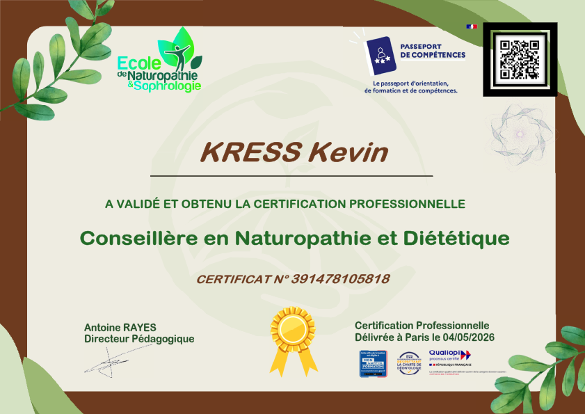 photo diplome Kevin Kress
