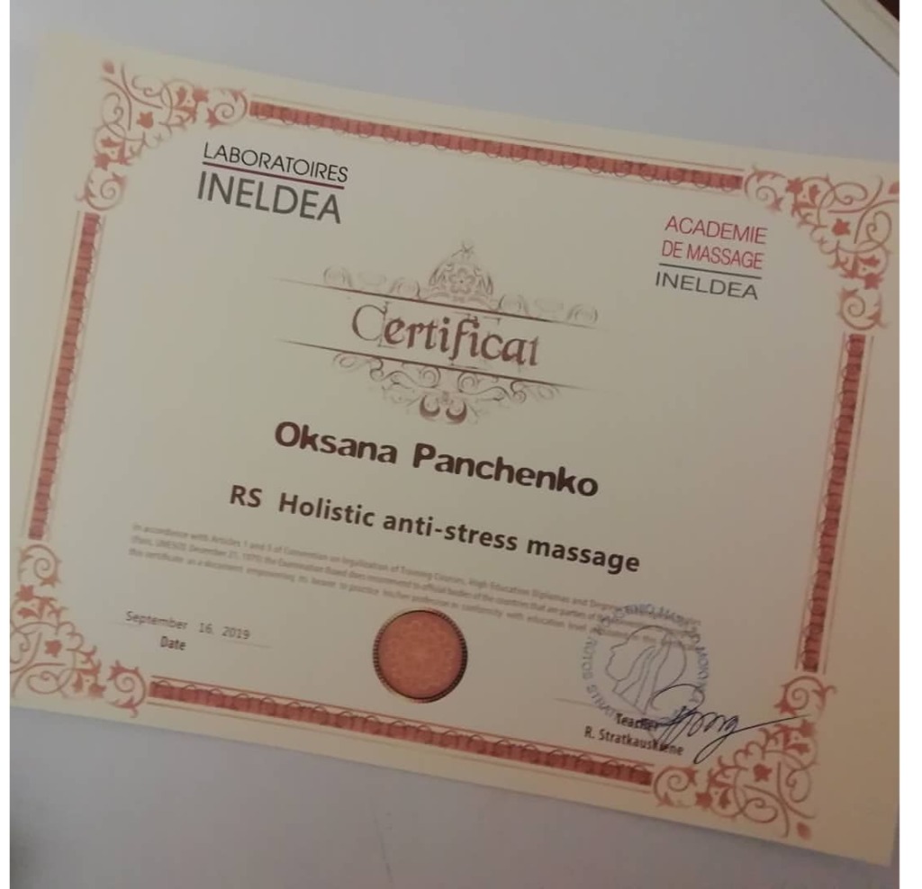 photo diplome Oksana Panchenko