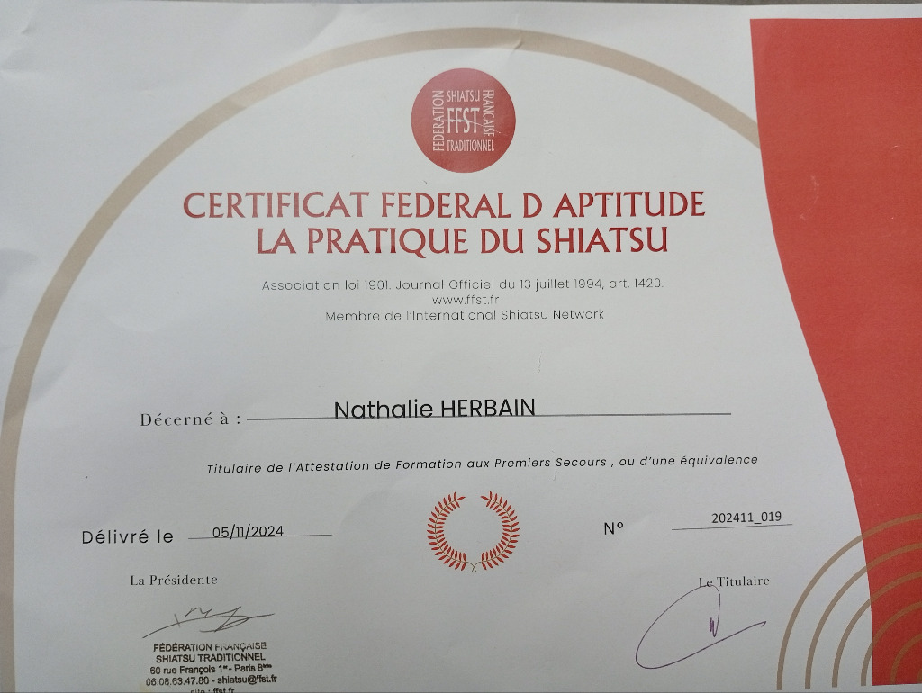 photo diplome Nathalie Herbain 