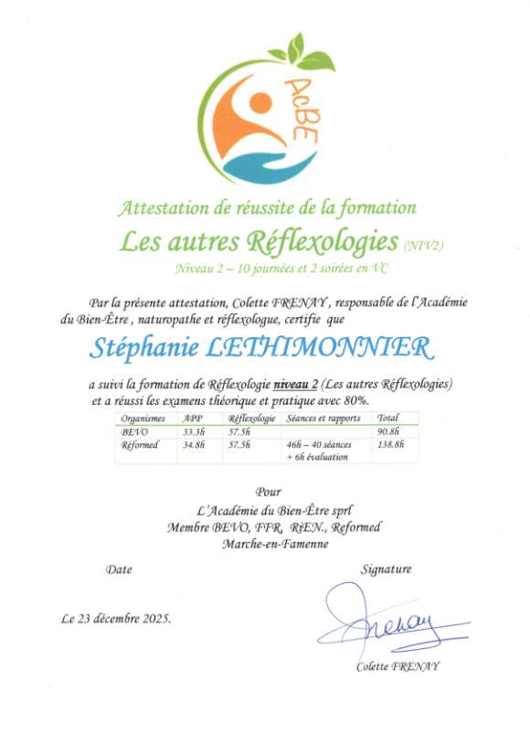 photo diplome Les Cellules de Steph 