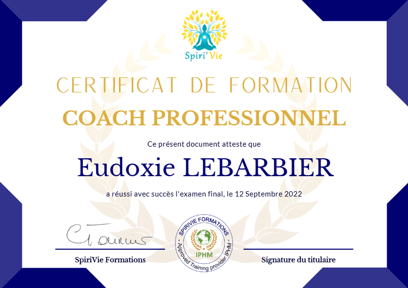 photo diplome Eudoxie LEBARBIER