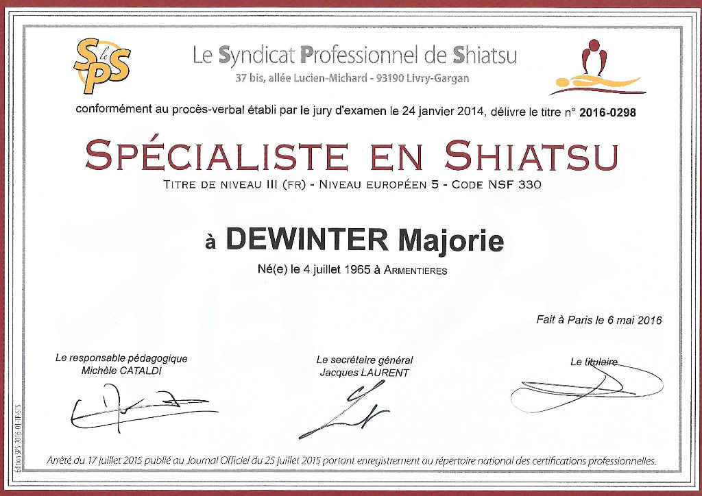 photo diplome L'Énergizen - Marjorie Dewinter