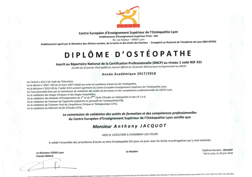 photo diplome Anthony JACQUOT
