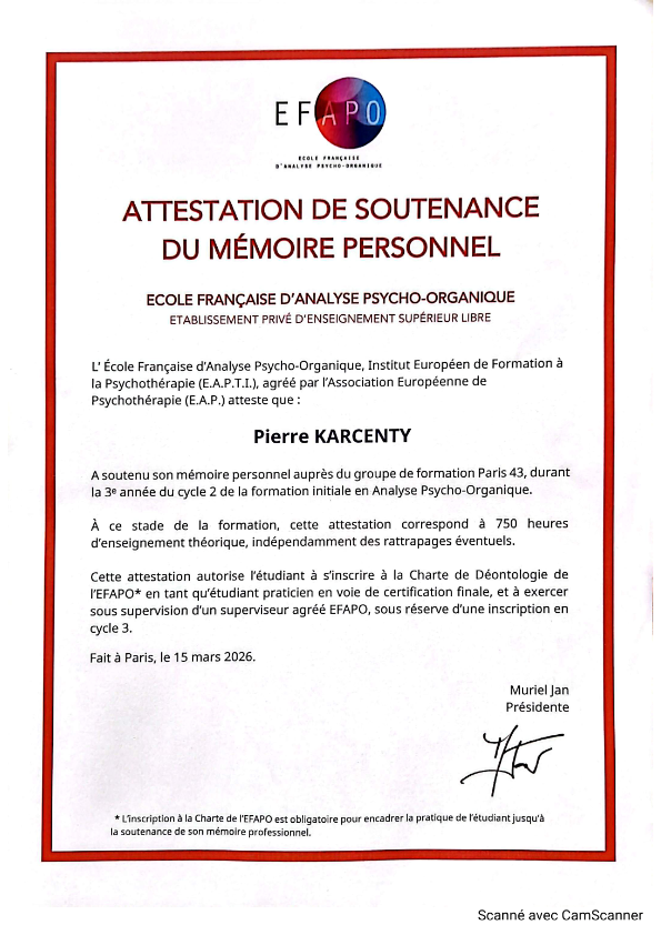 photo diplome Pierre Karcenty