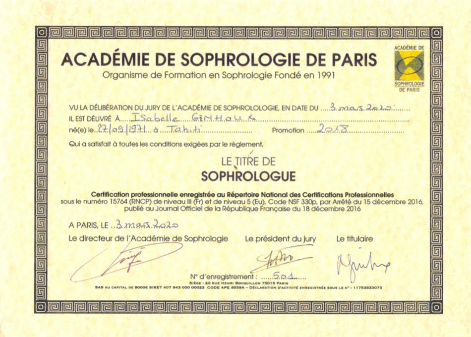 photo diplome Mairé Ginhoux