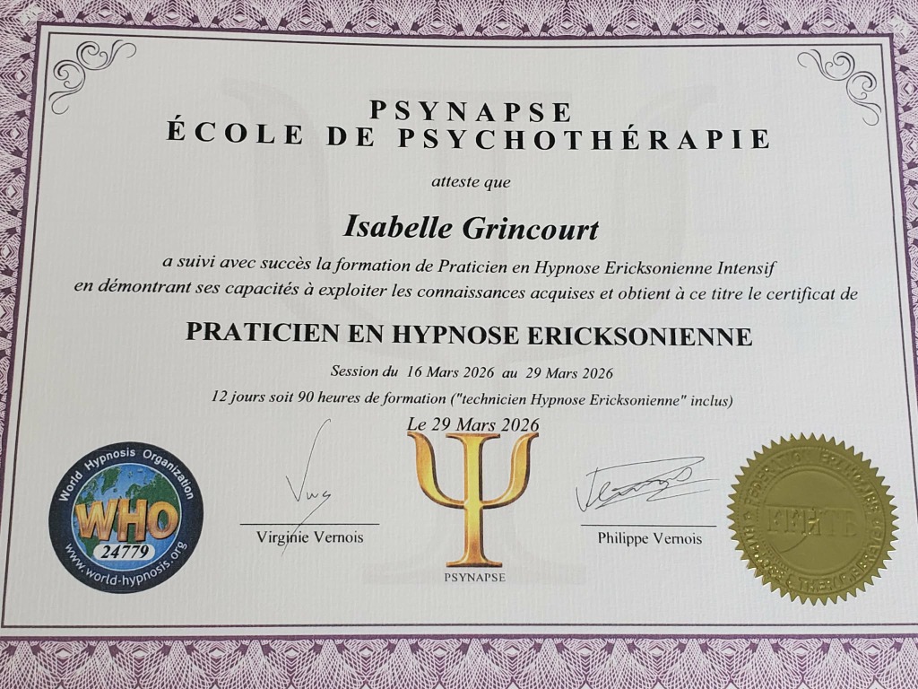photo diplome Isabelle GRINCOURT
