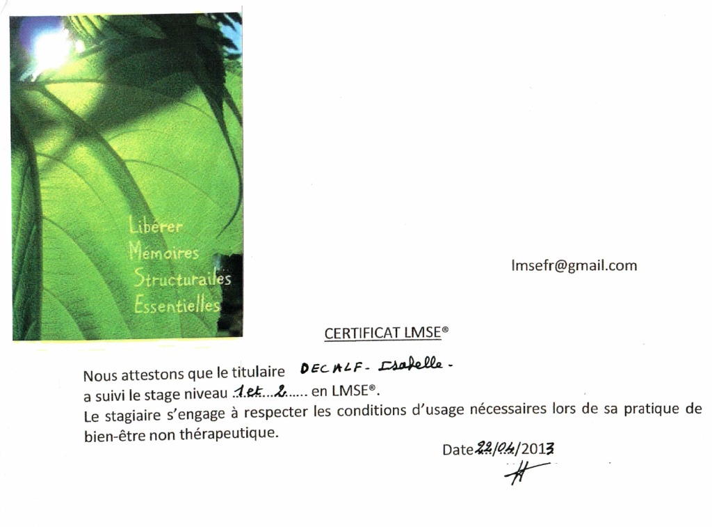 photo diplome Isabelle Decalf