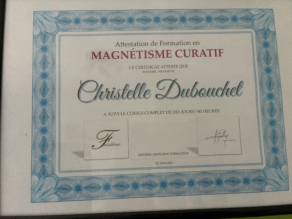photo diplome La petite fée du bien être - Christelle DUBOUCHET