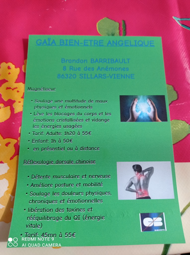 photo seance Gaïa Bien Être Angélique 