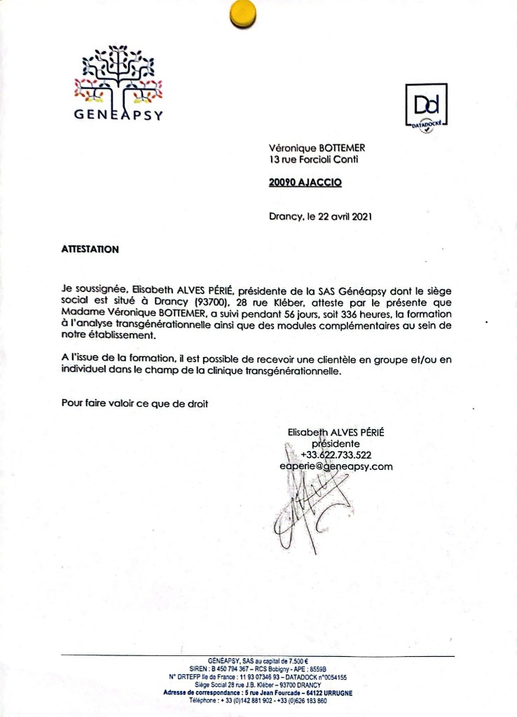 photo diplome Veronique bottemer santini