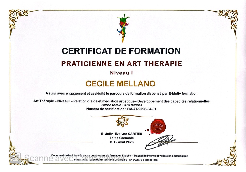 photo diplome Cécile Mellano