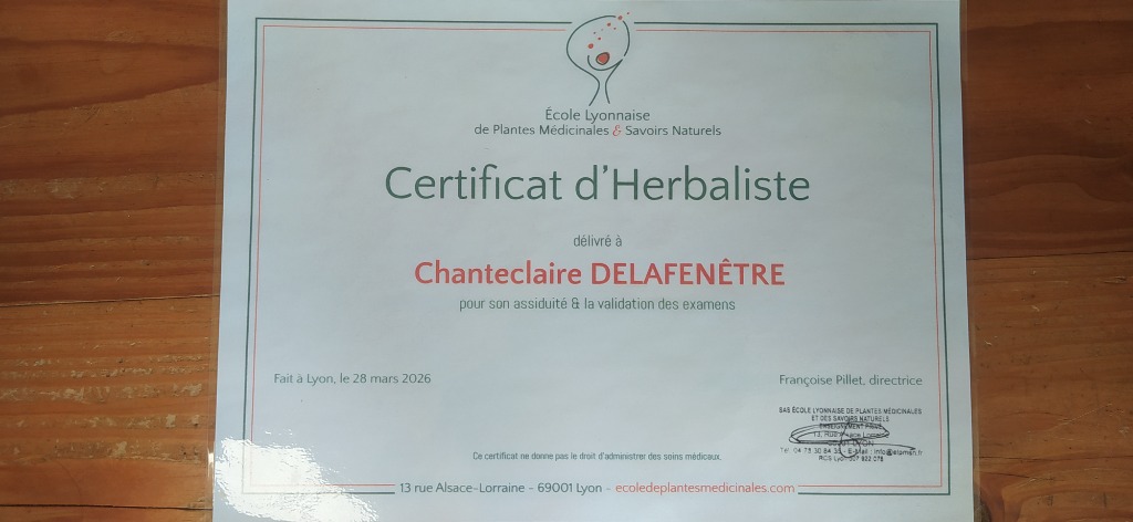 photo diplome Chanteclaire Delafenêtre