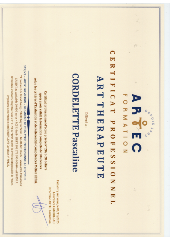 photo diplome Pascaline CORDELETTE