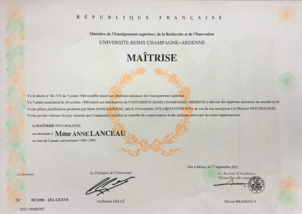 photo diplome Anne Mauret Boudier
